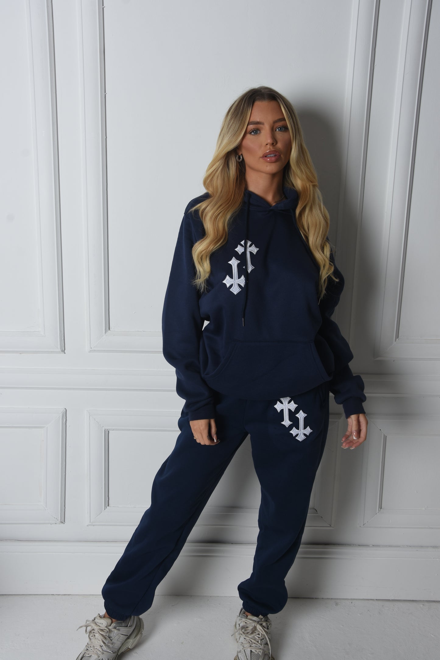 ‘CROSSED OUT’ TRACKSUIT- NAVY & WHITE