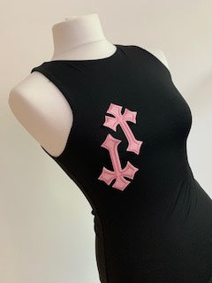 'CROSSED OUT' BODYSUIT- PINK