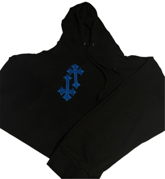 ‘CROSSED OUT’ HOODIE- ROYAL