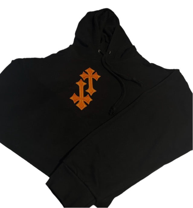 ‘CROSSED OUT’ HOODIE- ORANGE