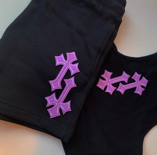 ‘CROSSED OUT’ CO ORD- ‘LILAC & BLACK’